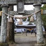 楽庭神社。広い境内では、「吉弘楽」という太鼓踊りが奉納され、多くの人で賑わうのだとか。
