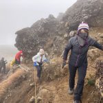 安達太良山の乳首への登り。結構な岩場っぽい。