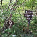 くろがね小屋から下山口となる「塩沢登山口」まで1～30の看板が設置されている。なぜ？それはしばらく歩くとわかることになる